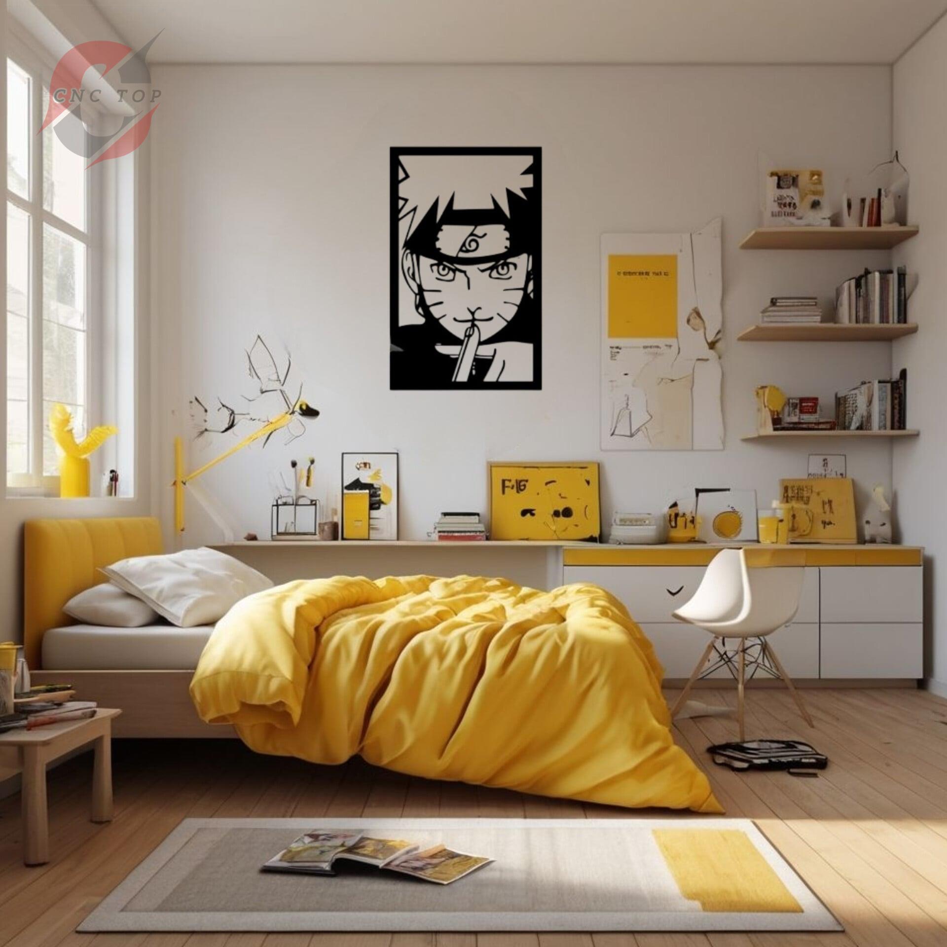  محیط تابلو دیواری برش لیزری طرح ناروتو
