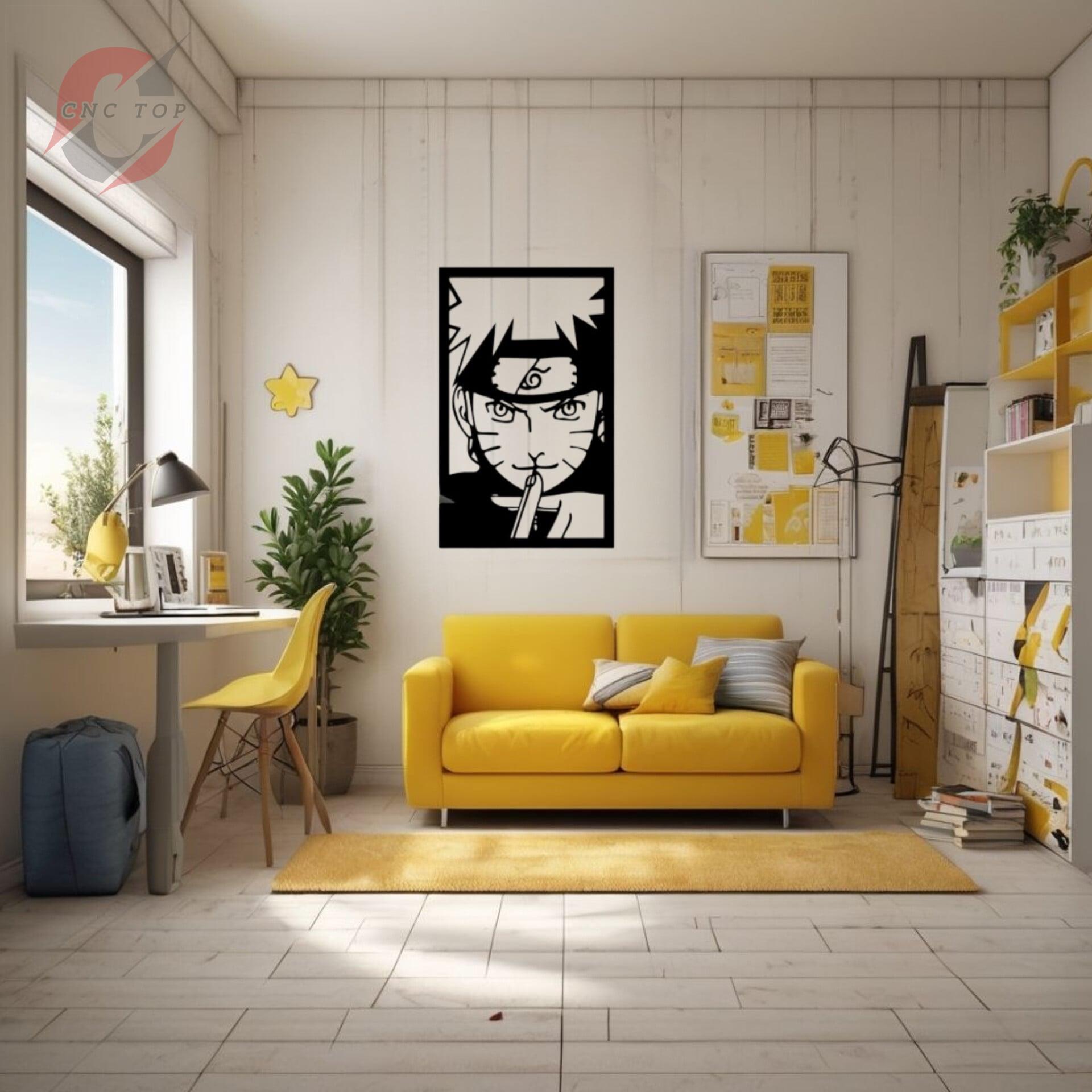  محیط تابلو دیواری برش لیزری طرح ناروتو