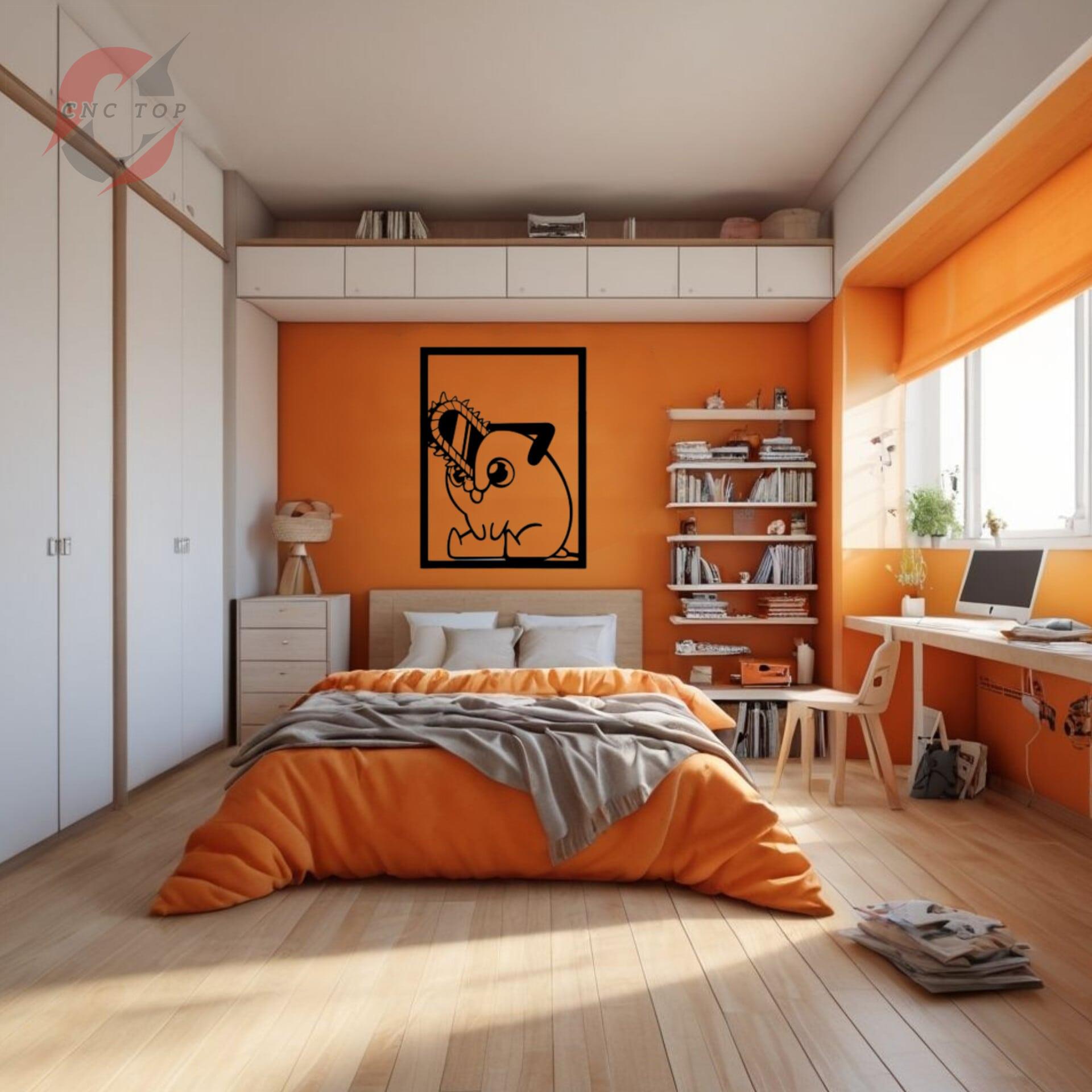  محیط تابلو برش لیزری انیمه چینساومن