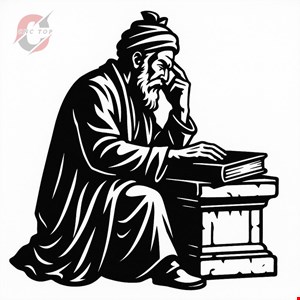 تابلو دیواری CNC طرح فردوسی، شاعر بزرگ ایرانی