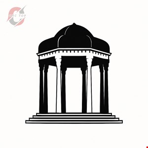 تابلو دیواری CNC طرح آرامگاه حافظ
