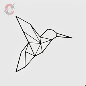 تابلو دیواری CNC طرح مرغ مگس خوار