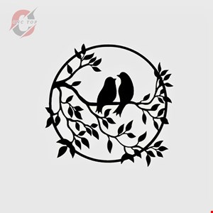 تابلو دیواری CNC طرح مرغ عشق