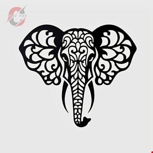 تابلو دیواری CNC طرح سر فیل