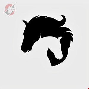 تابلو دیواری CNC طرح دو اسب