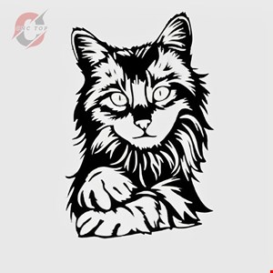 تابلو دیواری CNC طرح گربه کد 10
