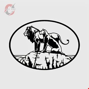 تابلو دیواری CNC طرح شیر کد 5