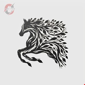 تابلو دیواری CNC طرح اسب 3