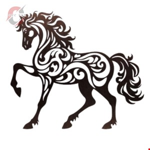تابلو دیواری CNC طرح اسب کد 4