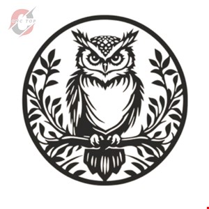 تابلو دیواری CNC طرح جغد کد 5