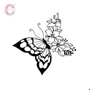تابلو دیواری CNC طرح پروانه کد 1