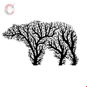 تابلو دیواری CNC طرح خرس کد 1