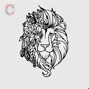 تابلو دیواری CNC طرح صورت شیر
