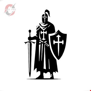 تابلو دیواری CNC طرح شوالیه قرون وسطی