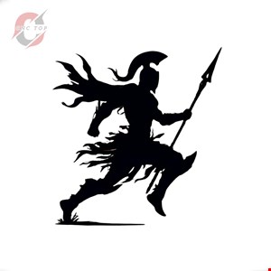 تابلو دیواری CNC طرح اسپارتان در حال دویدن