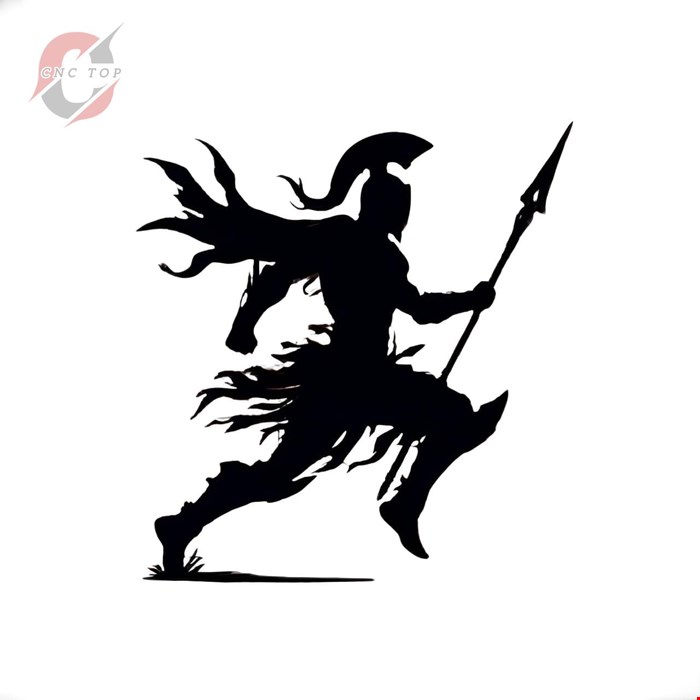 تابلو دیواری CNC طرح اسپارتان در حال دویدن