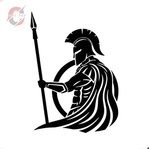 تابلو دیواری CNC طرح اسپارتان کد 2