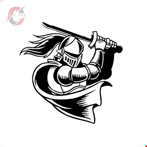تابلو دیواری CNC طرح شوالیه شنل دار