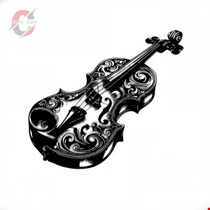تابلو دیواری CNC طرح ویولن طرحدار