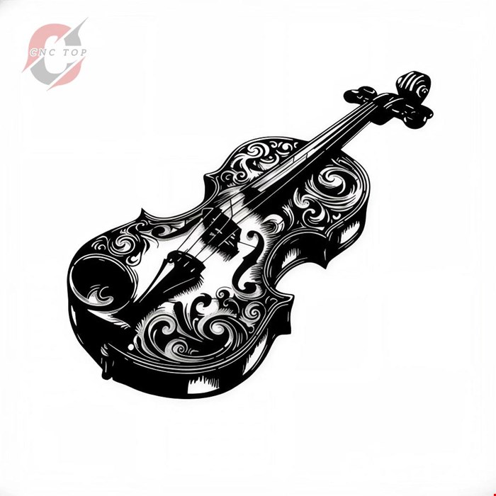 تابلو دیواری CNC طرح ویولن طرحدار