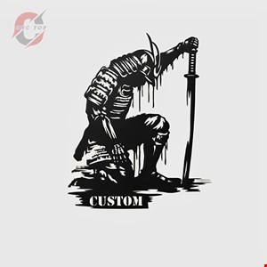 تابلو دیواری CNC طرح سامورایی شکست خورده
