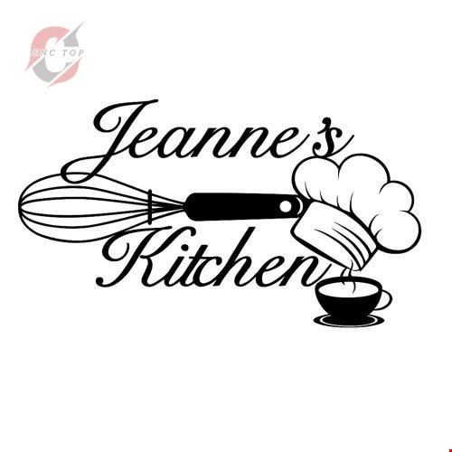 تابلو دیواری CNC طرح لوگو آشپز با نوشته نام شما + kitchen