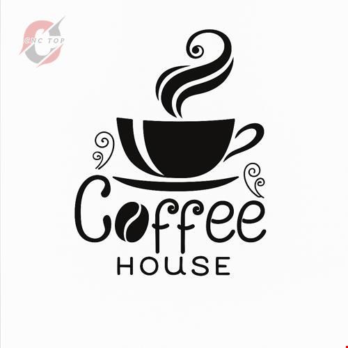 تابلو دیواری CNC طرح فنجون قهوه با نوشته Coffee House