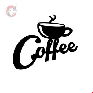 تابلو دیواری CNC طرح فنجون قهوه با نوشته coffee کد 2