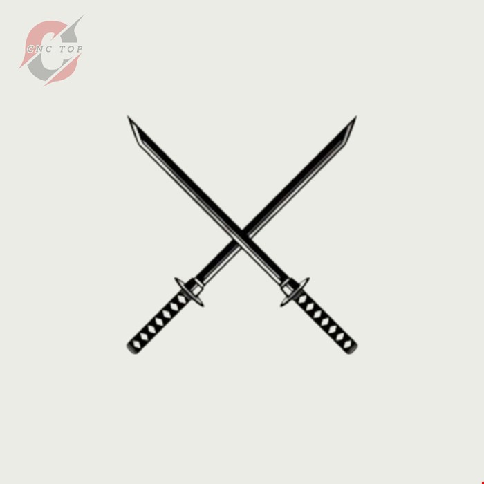 تابلو دیواری CNC طرح dual sword