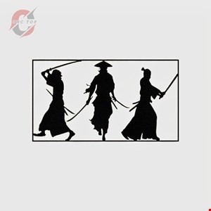 تابلو دیواری CNC طرح سه سامورایی