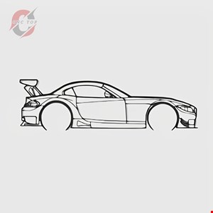 تابلو دیواری CNC طرح ماشین BMW کد 3