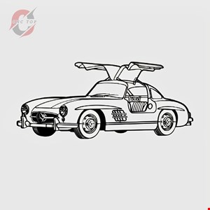 تابلو دیواری CNC طرح ماشین بنز کد 3