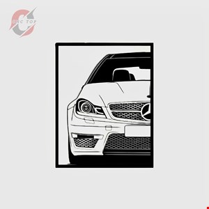 تابلو دیواری CNC طرح ماشین بنز