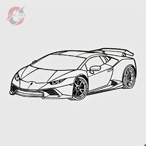 تابلو دیواری CNC طرح ماشین لامبورگینی