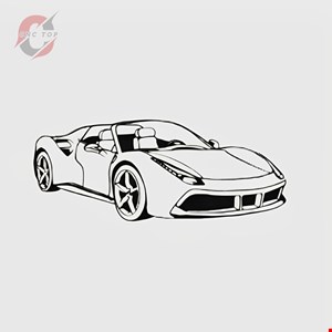تابلو دیواری CNC طرح ماشین فراری